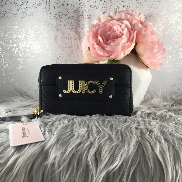 🆕 Juicy Couture Black Wild Card Large Wallet - Picture 1 of 5